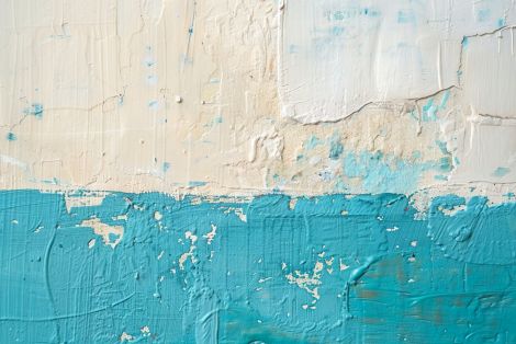 Coastal Horizon in Turquoise and Cream