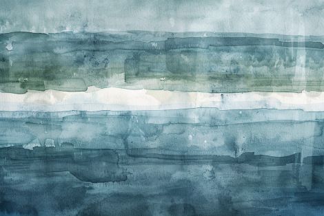 Misty Horizon in Layered Blue