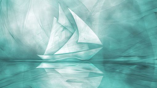 Ethereal Sailboat on Turquoise Waters