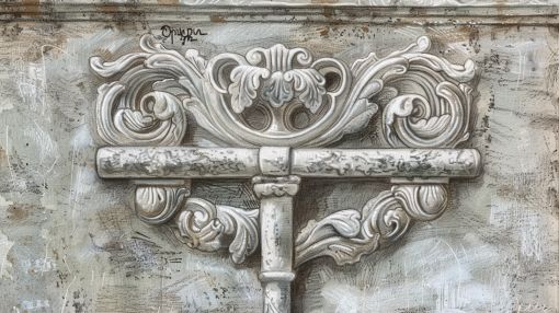 Ornate Vintage Architectural Scroll Detail