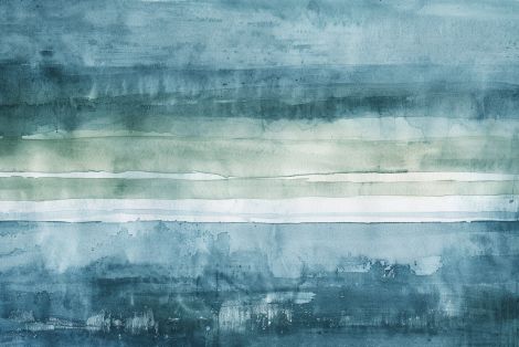 Tranquil Horizon in Teal Mist