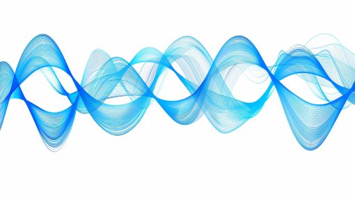 Flowing Blue Waves in Motion