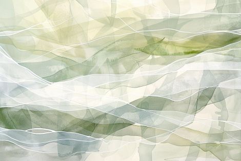 Gentle Waves in Sage and Mist