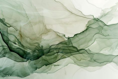 Emerald Mist Flowing Through Stillness