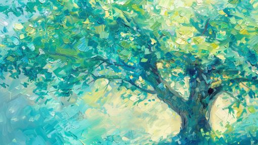 Sunlit Canopy in Emerald and Gold