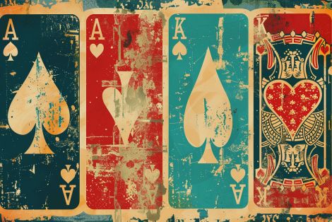 Vintage Aces and Kings Distressed