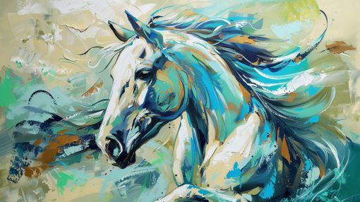 Wild Spirit in Turquoise and Gold