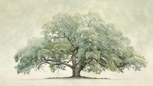 Majestic Oak in Gentle Stillness