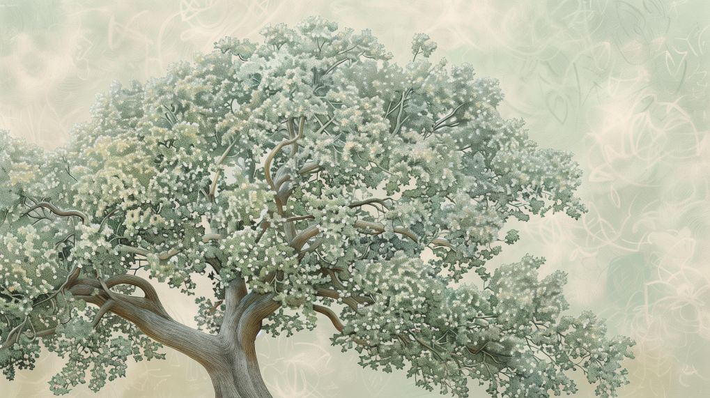 Ancient Oak in Sage Green Mist