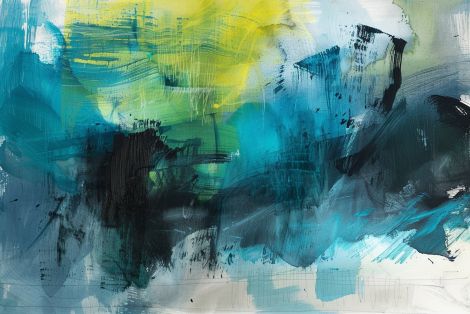 Tempest in Teal and Chartreuse