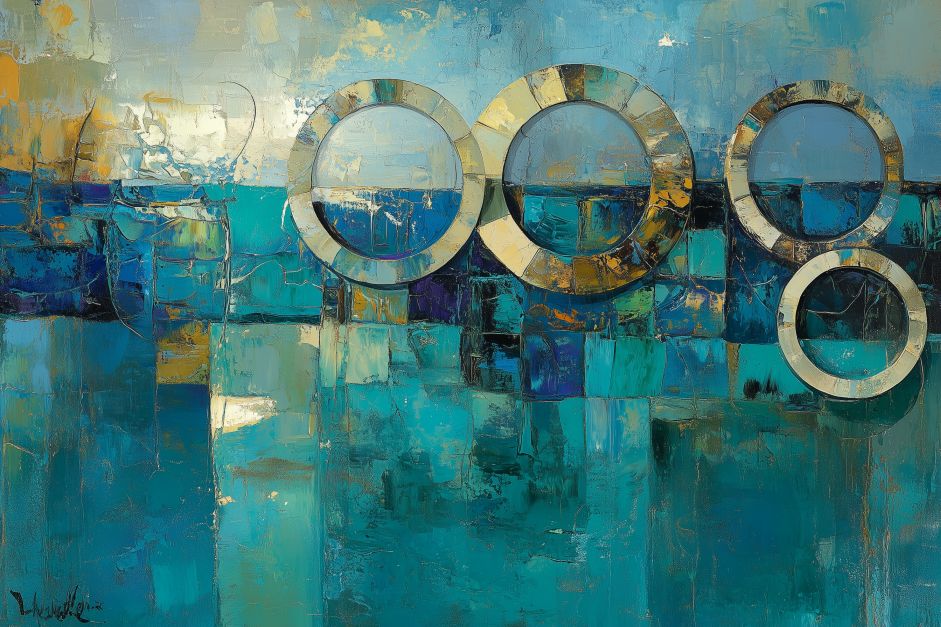 Celestial Rings Over Turquoise Waters