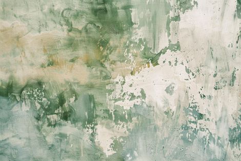Verdant Mist on Weathered Canvas