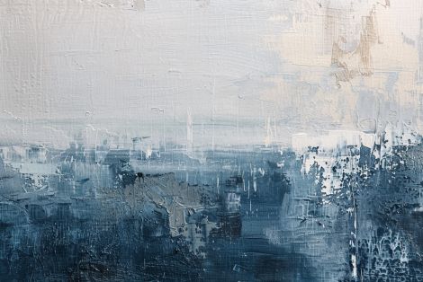 Misty Blue Horizon at Dawn