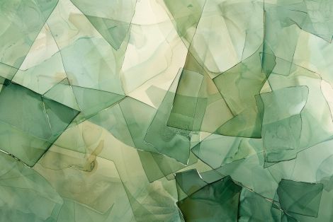 Emerald Fragments in Soft Light