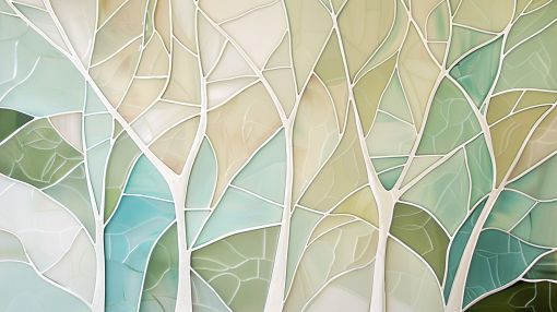 Stained Glass Forest in Soft Light