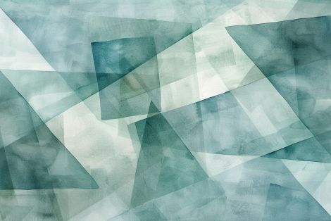 Crystalline Fragments in Teal Mist
