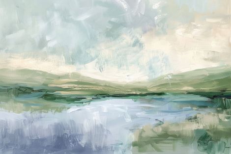 Tranquil Moorland Waters at Dawn