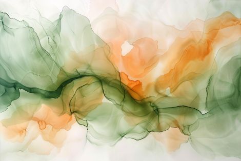 Emerald and Amber Flowing Whispers