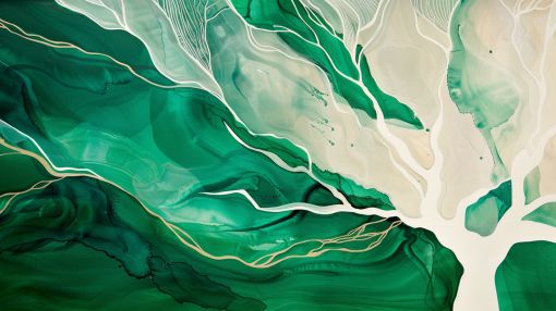 Emerald Canopy of Flowing Currents
