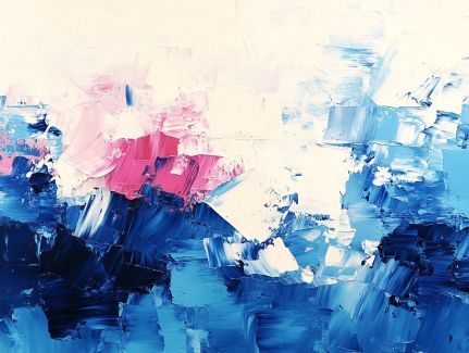 Ocean Surge in Pink and Blue