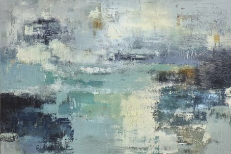 Coastal Drift in Misty Blues