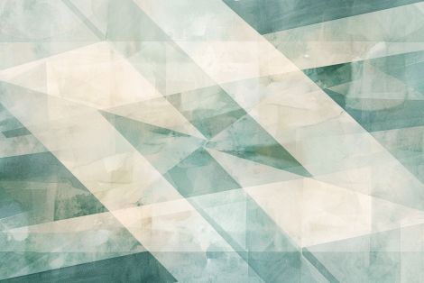 Ethereal Teal Geometric Watercolor Layers