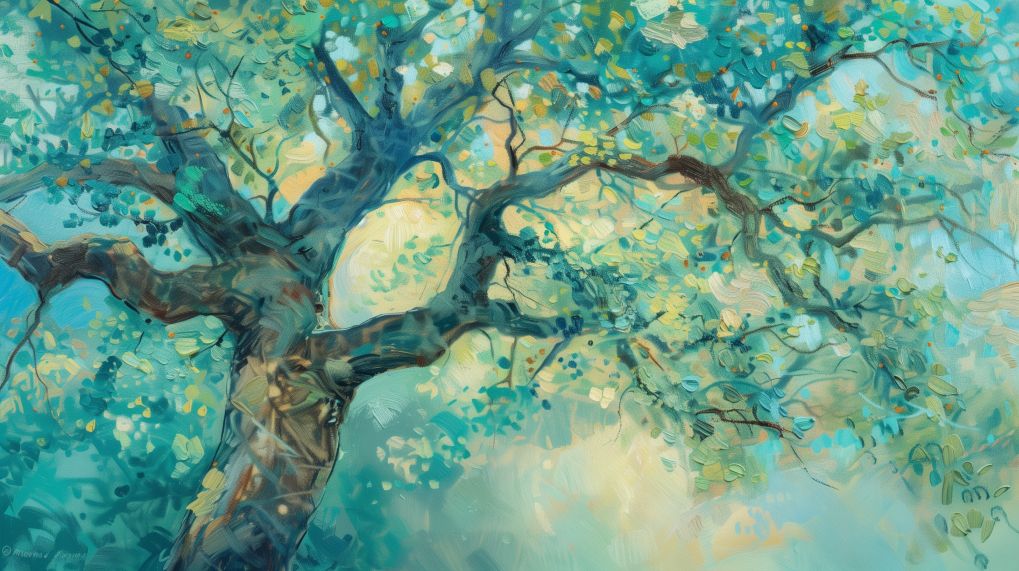 Ancient Oak Canopy in Turquoise Light