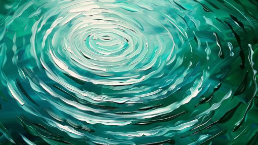 Emerald Ripples on Tranquil Waters