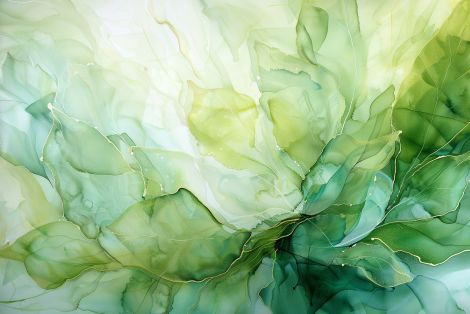 Emerald Whispers in Flowing Light