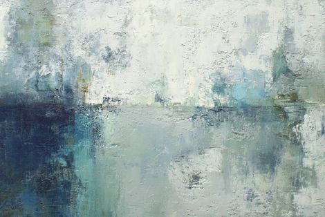 Misty Blue Harbor at Dawn