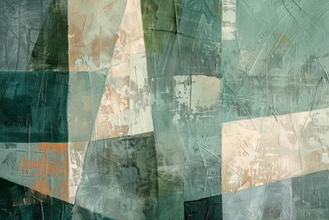 Teal Fragments in Quiet Harmony