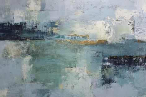 Teal Horizons with Golden Light