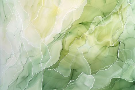 Flowing Emerald Veils in Light