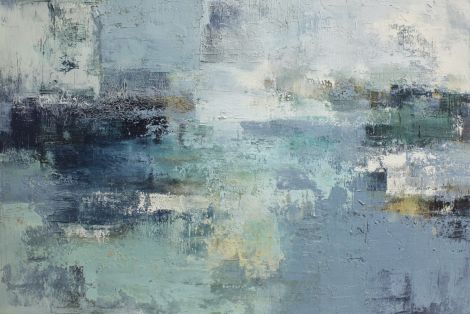 Misty Harbor in Fading Light
