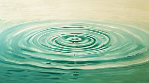 Gentle Ripples on Tranquil Green Waters