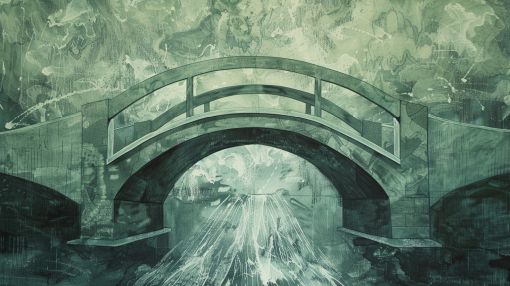 Emerald Archway Over Rushing Waters