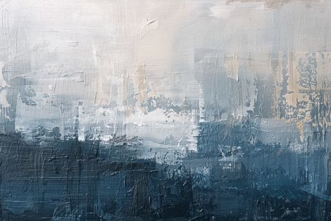 Misty Horizon in Blue and Gray