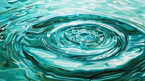 Turquoise Ripples in Still Water