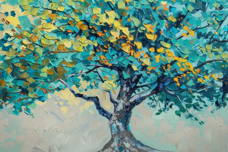 Golden Canopy in Turquoise Light