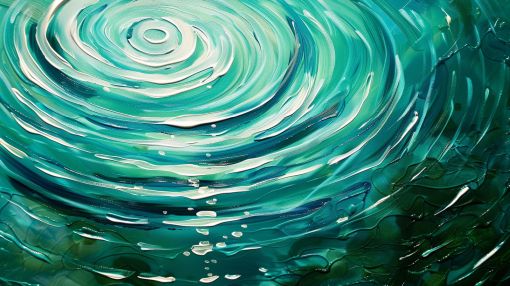 Turquoise Ripples in Still Water