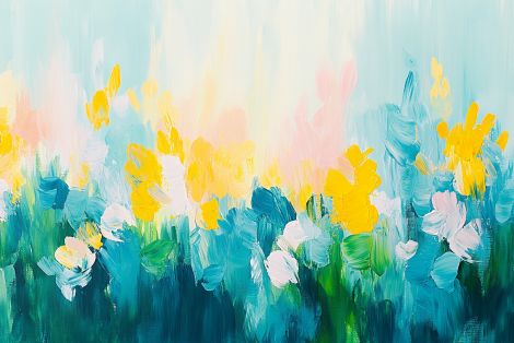 Spring Meadow in Golden Light