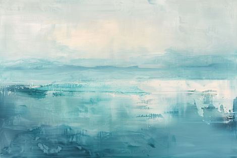 Tranquil Shores in Soft Blue Haze