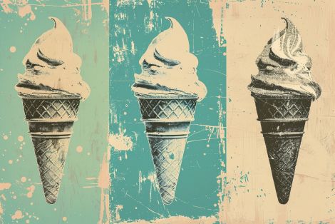 Retro Soft Serve Ice Cream Trio