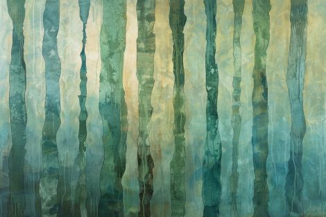 Emerald Forest Through Morning Mist