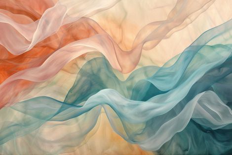 Flowing Silk Waves in Soft Hues