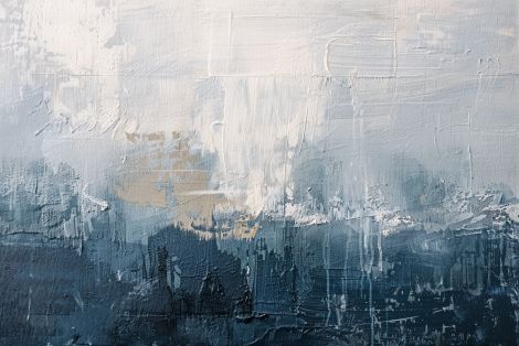 Misty Horizon in Blue and Gold