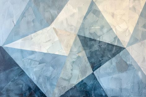 Glacial Fragments in Muted Blue