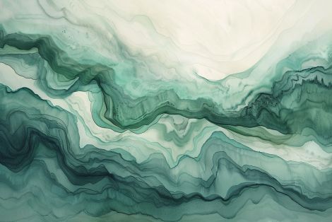 Emerald Tides in Flowing Stone