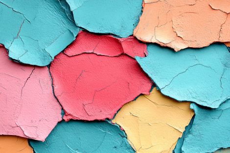 Cracked Layers of Vibrant Color