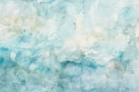 Ethereal Blue Watercolor Cloud Wash